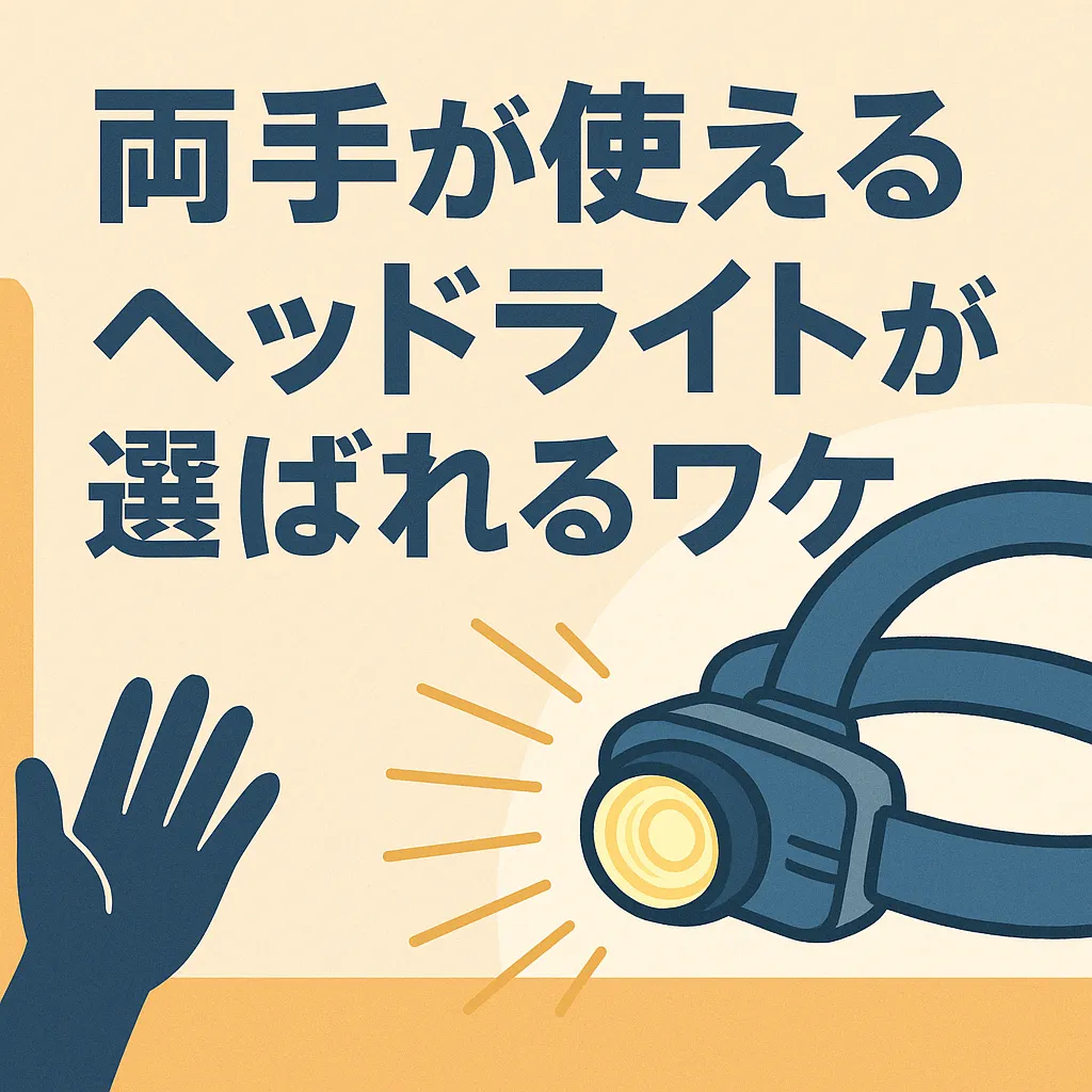 両手が使えるヘッドライトが選ばれるワケ