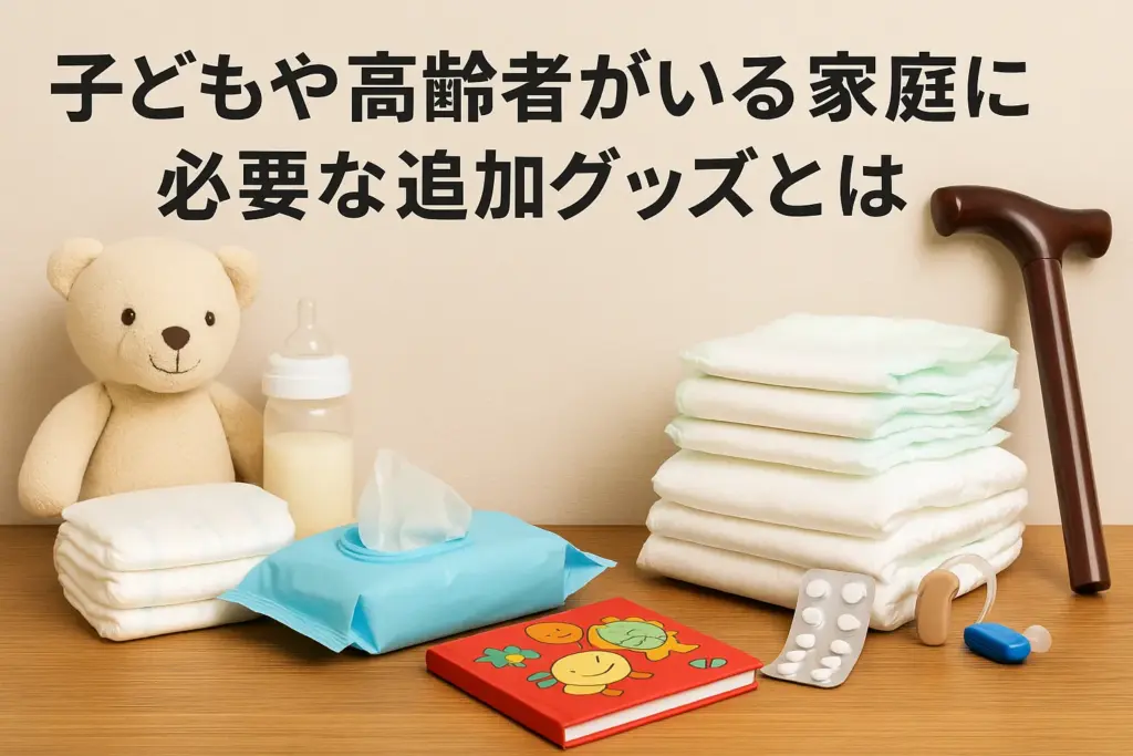 子どもや高齢者がいる家庭に必要な追加グッズとは