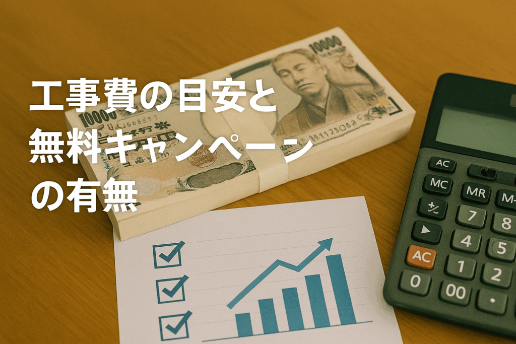 工事費の目安と無料キャンペーンの有無