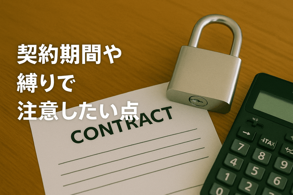 契約期間や縛りで注意したい点