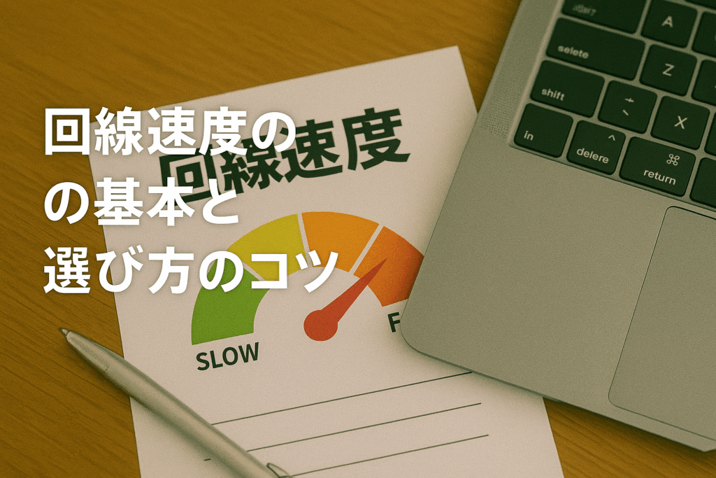 回線速度の基本と選び方のコツ