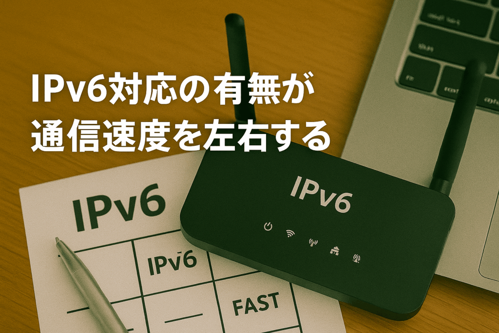 IPv6対応の有無が通信速度を左右する