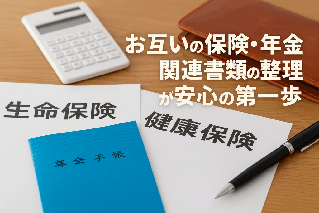 お互いの保険・年金関連書類の整理が安心の第一歩