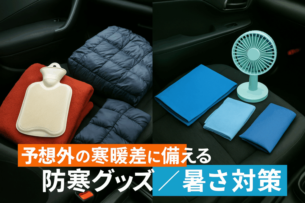 予想外の寒暖差に備える防寒グッズ/暑さ対策
