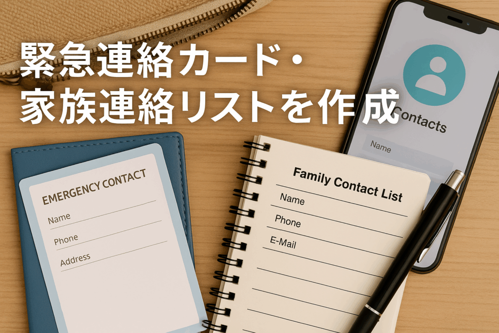 緊急連絡カード・家族連絡リストを作成