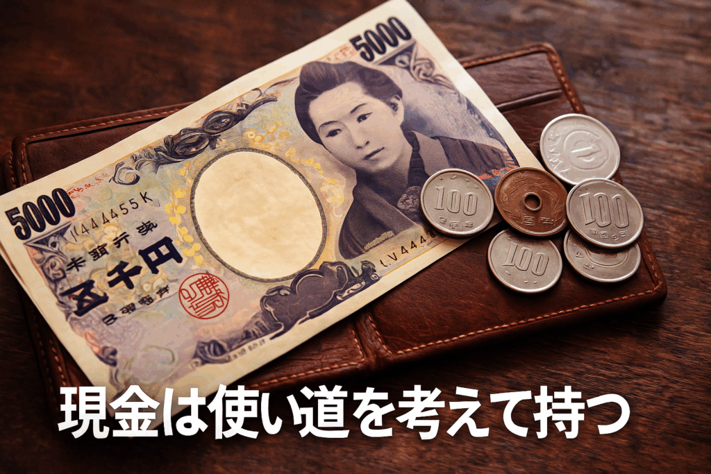 現金は使い道を考えて持つ