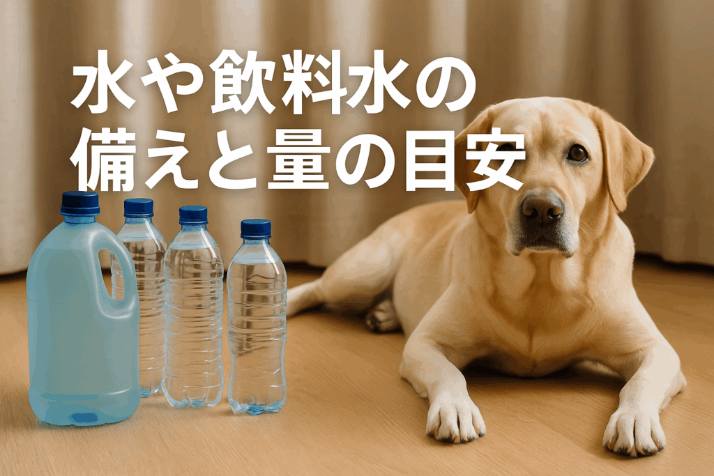 水や飲料水の備えと量の目安