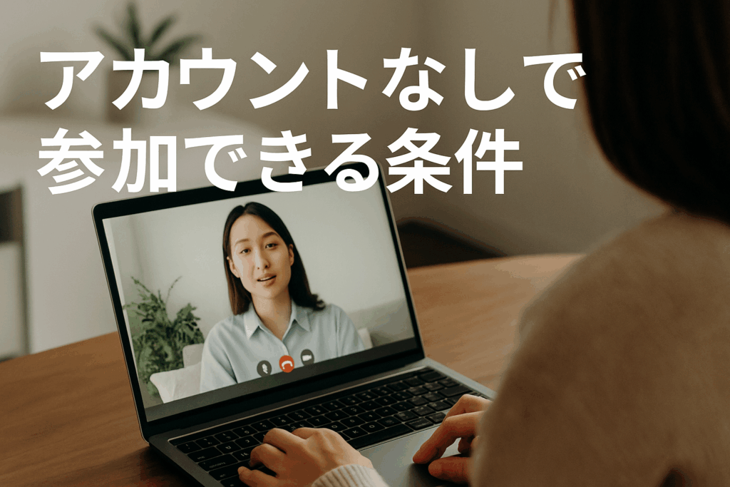 アカウントなしで参加できる条件