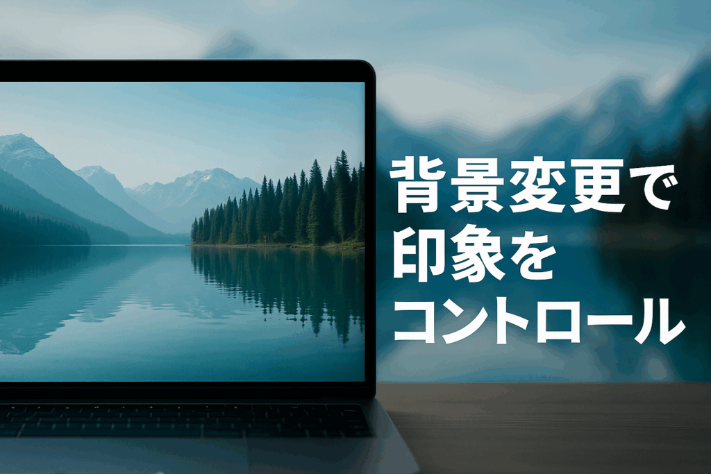 背景変更で印象をコントロール