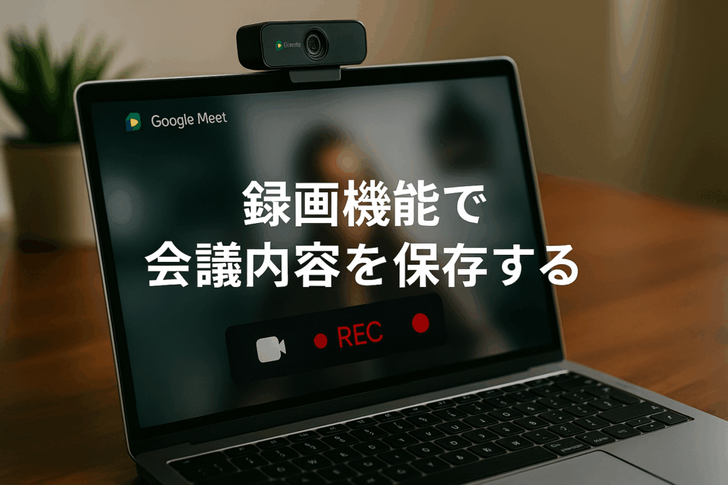 録画機能で会議内容を保存する