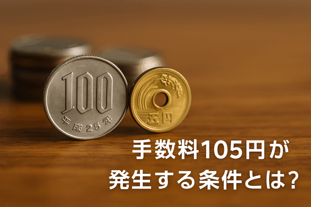 手数料105円が発生する条件とは？