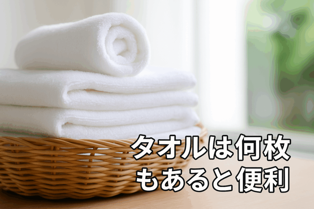 タオルは何枚もあると便利