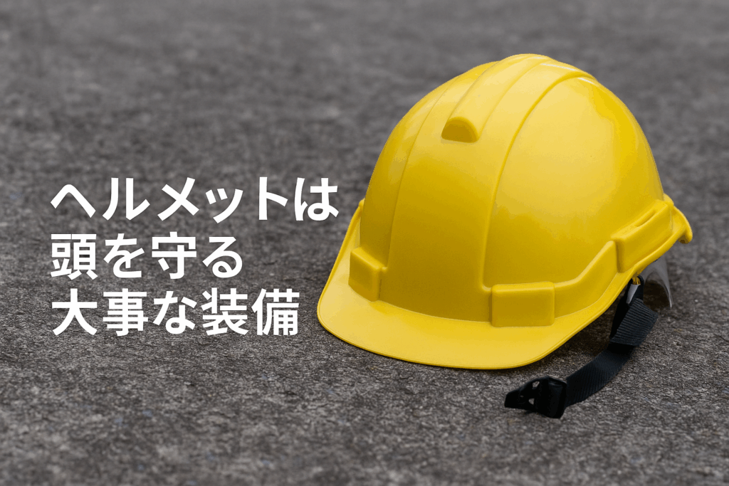 ヘルメットは頭を守る大事な装備