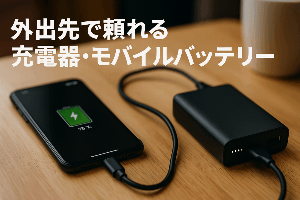 外出先で頼れる充電器・モバイルバッテリー