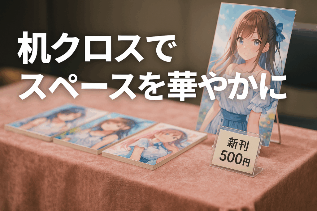 机クロスでスペースを華やかに