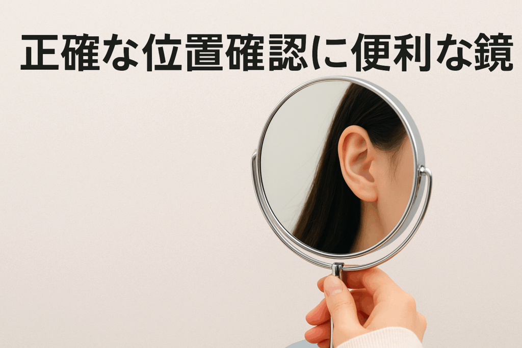 正確な位置確認に便利な鏡