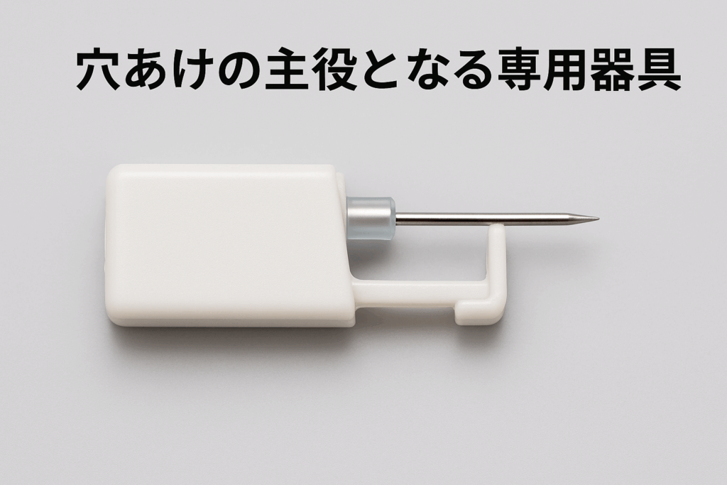 穴あけの主役となる専用器具