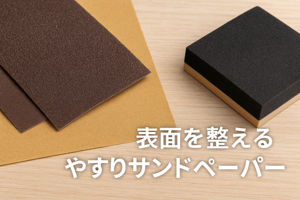 表面を整えるやすりサンドペーパー