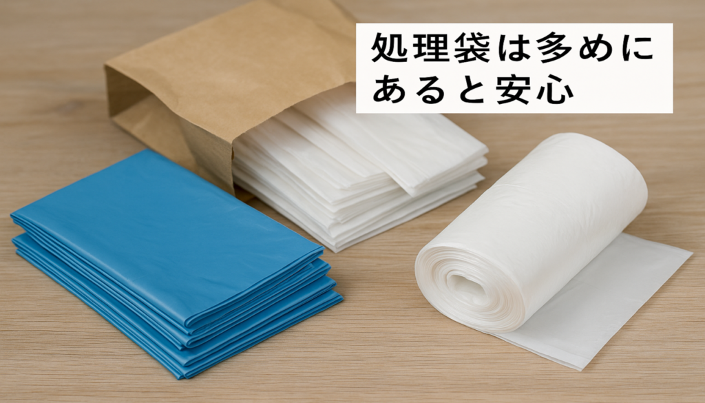 処理袋は多めにあると安心