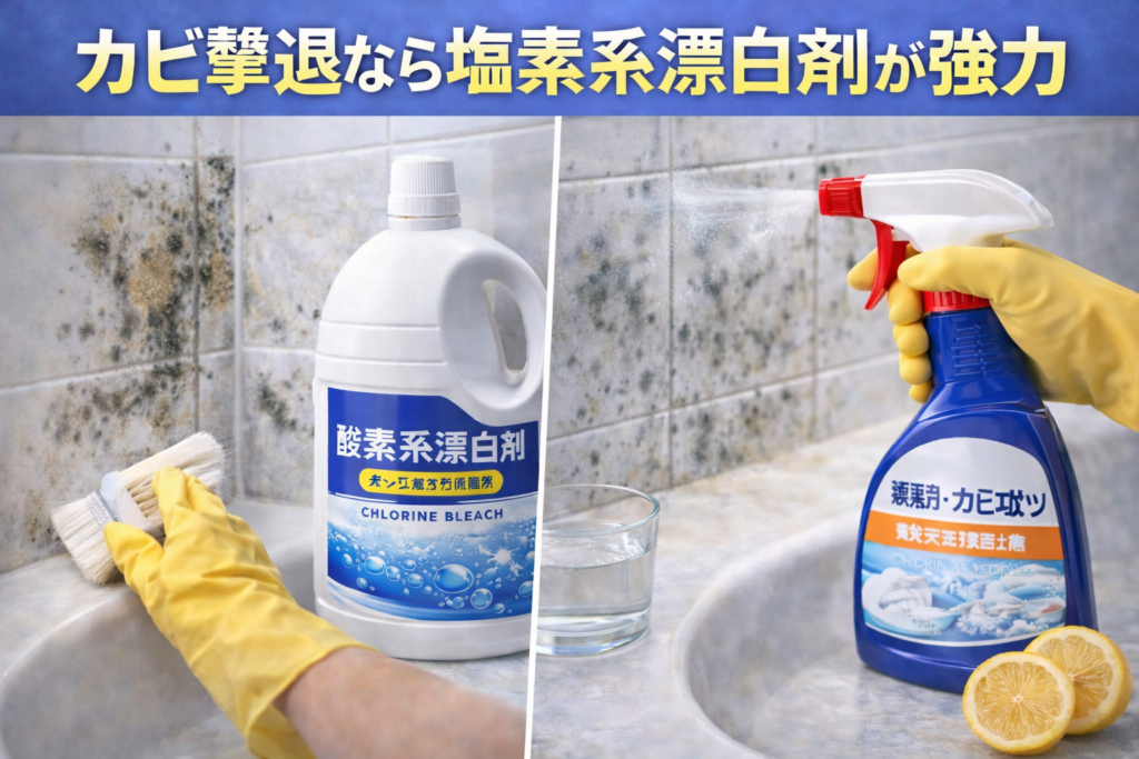 カビ撃退なら塩素系漂白剤が強力